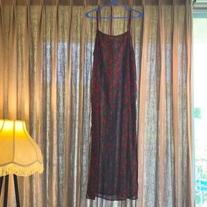 Sheer Floral Maxi Dress